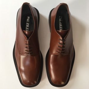 Pal zileri men’s dress shoes brown leather lace up size 44 euro made in Italy